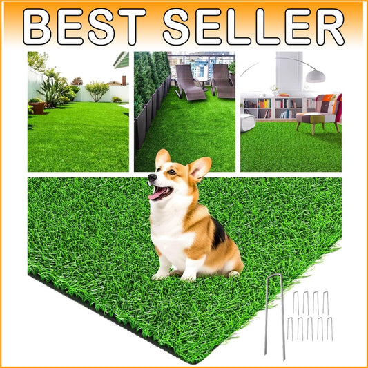 Durable 4x6 FT Artificial Grass for Lawn, Patio, Garden - Low Maintenance