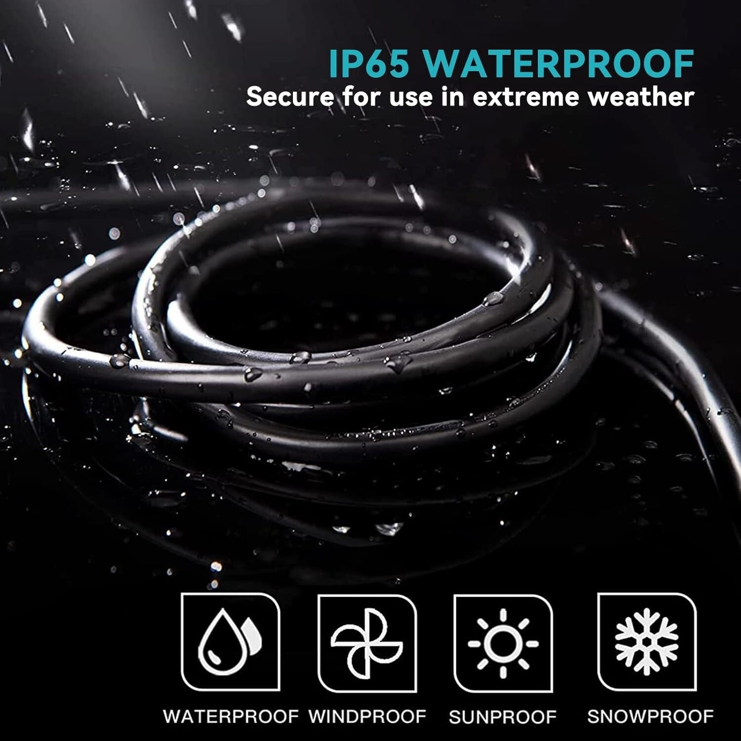 10AWG Solar Extension Cable 50Ft with Universal Connectors - Weatherproof Design