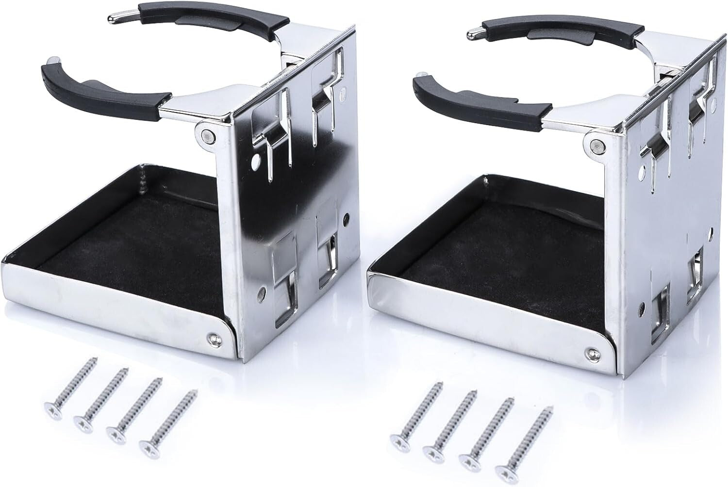 Space-Saving Folding Cup Holders in Stainless Steel – Perfect for RV and Home