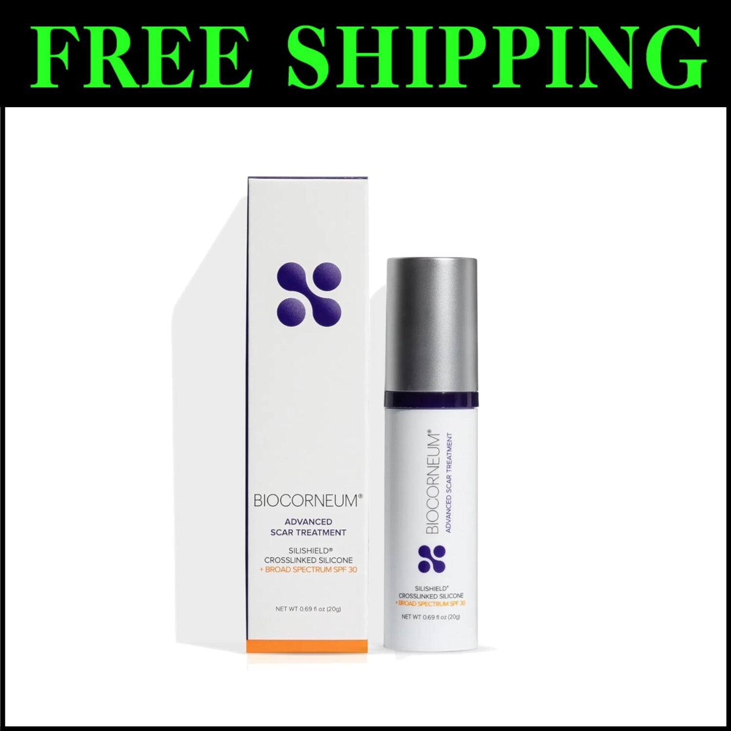 Hypoallergenic Silicone Scar Gel with Broad-Spectrum SPF 30 - 20g Travel Size