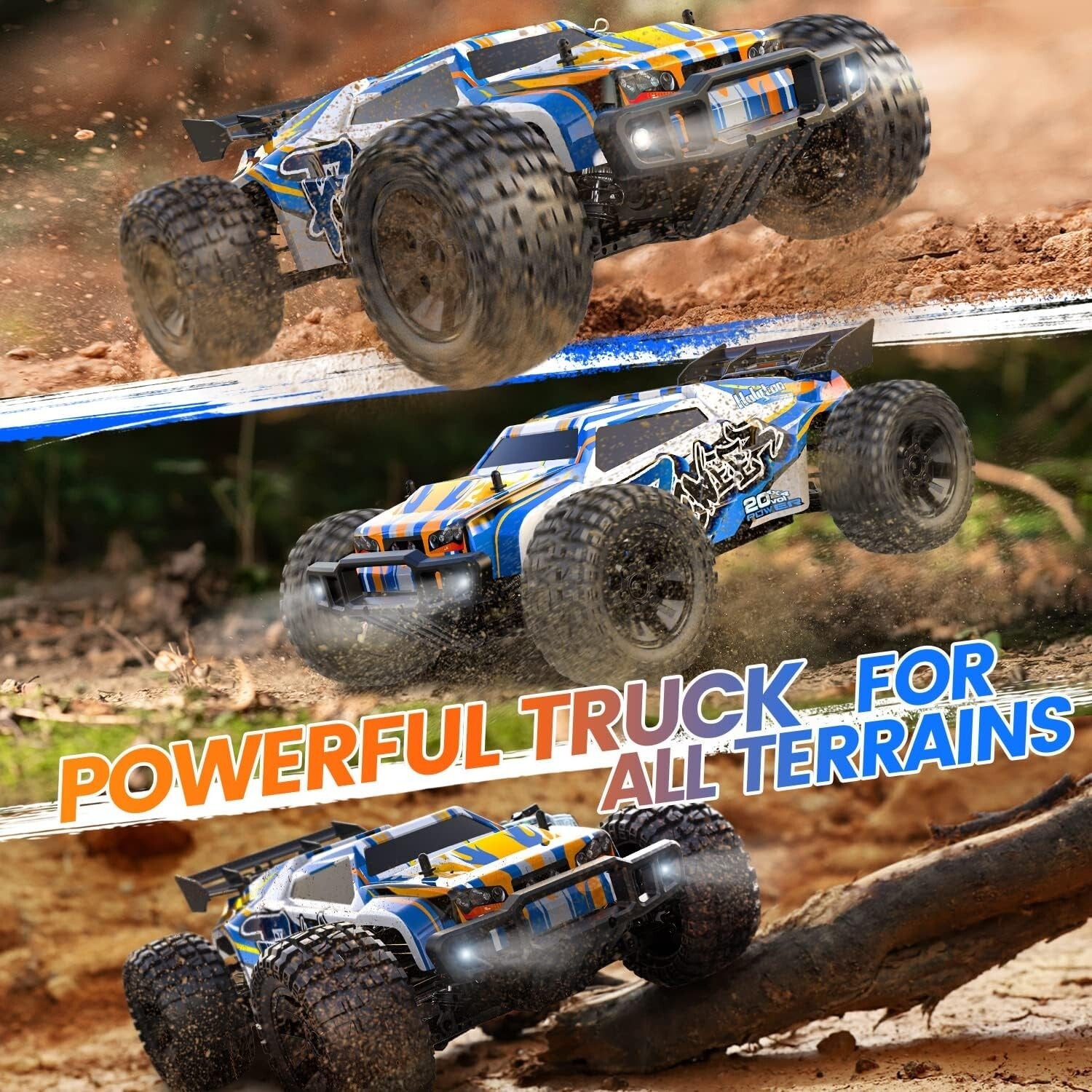 1:10 Scale RC Monster Truck - High Speed 48KM/H, Perfect Gift for Kids & Adults