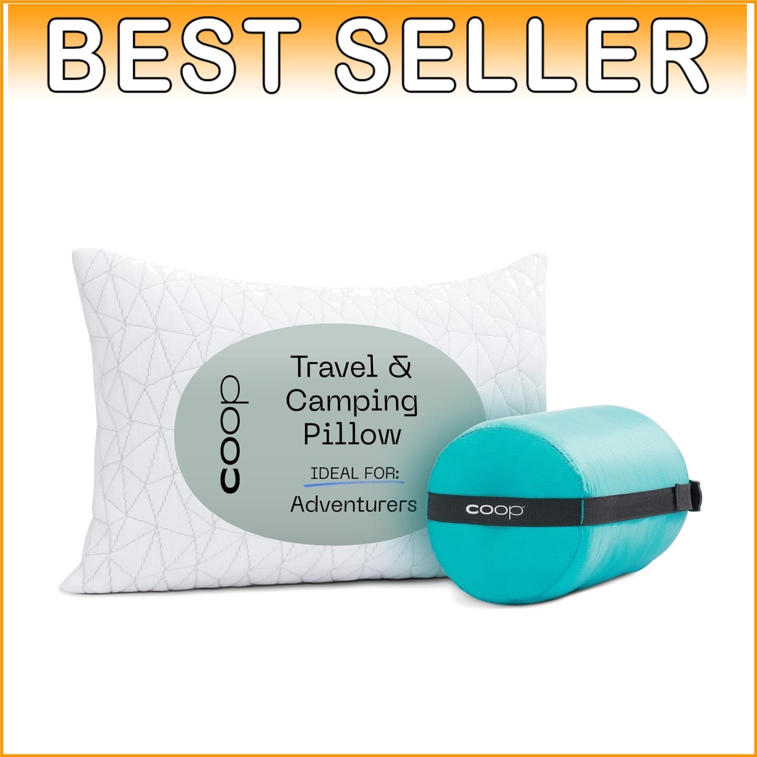 Ergonomic Adjustable Travel Pillow - Washable Cover & Travel-Safe Design 19x13