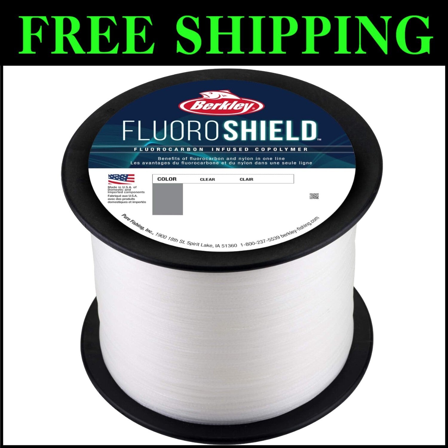 High Strength 4lb Test Fluorocarbon Fishing Line - 3000yd for Spinning & Casting