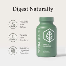 Load image into Gallery viewer, Natural Reflux Inhibitor: 90 Vegan Capsules for Indigestion Relief &amp; Gut Health