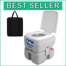 Load image into Gallery viewer, 5.2-Gallon Leak-Proof Portable Camping Toilet - Ideal for Hiking &amp; Boating