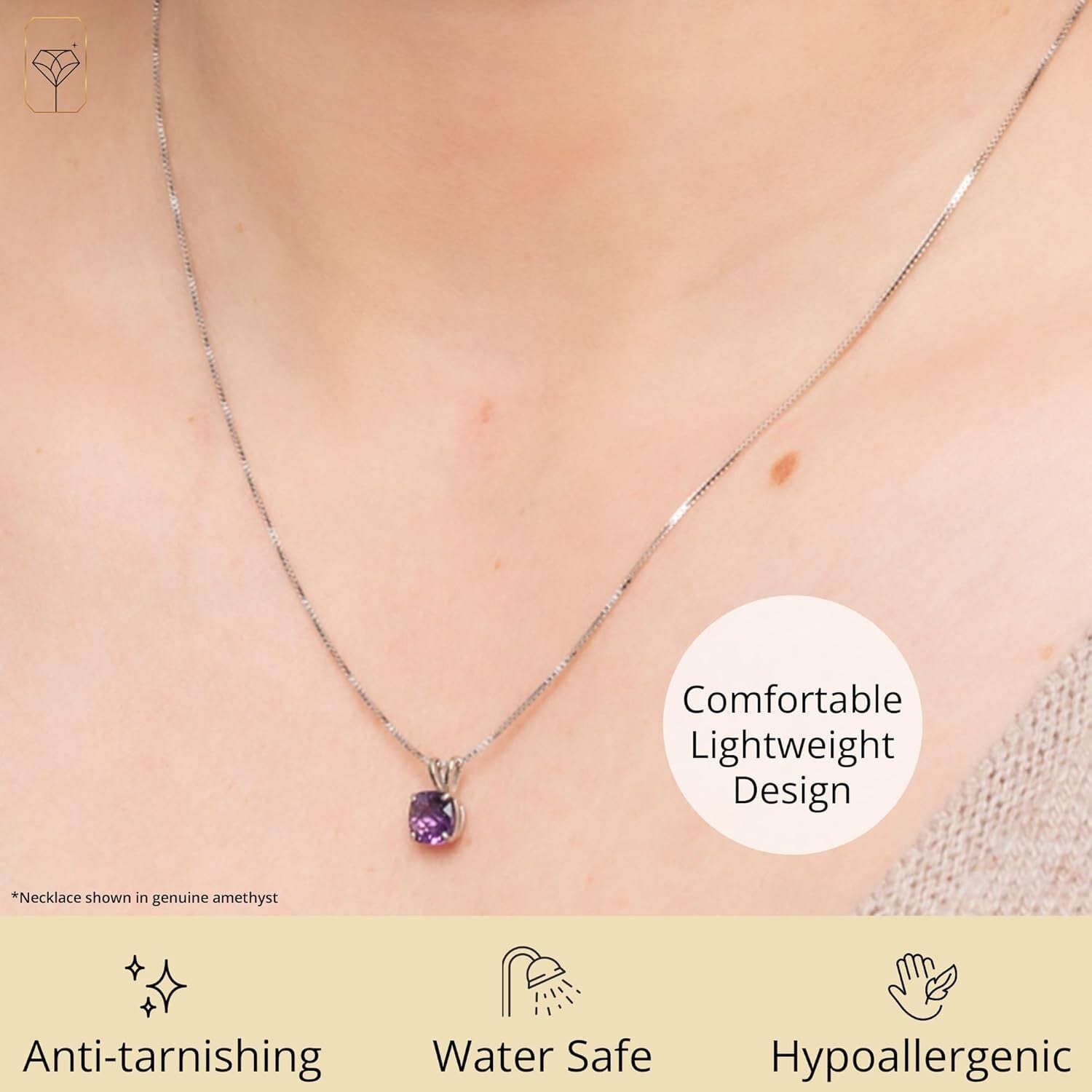 Elegant 8mm Onyx Cushion Cut Pendant Necklace in Sterling Silver - Gift-Ready