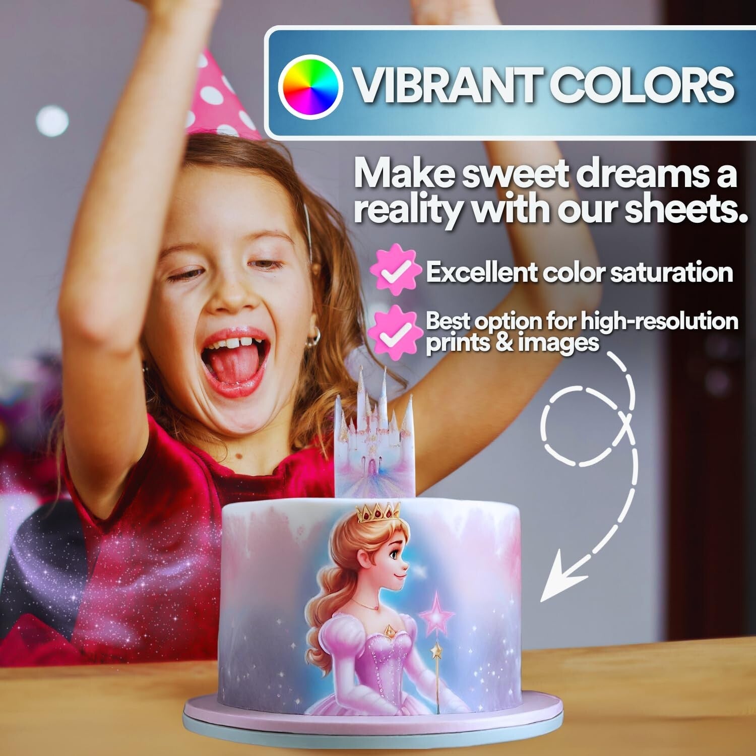 48 Count Kosher Certified Frosting Sheets - Vegan & Gluten-Free Icing Paper