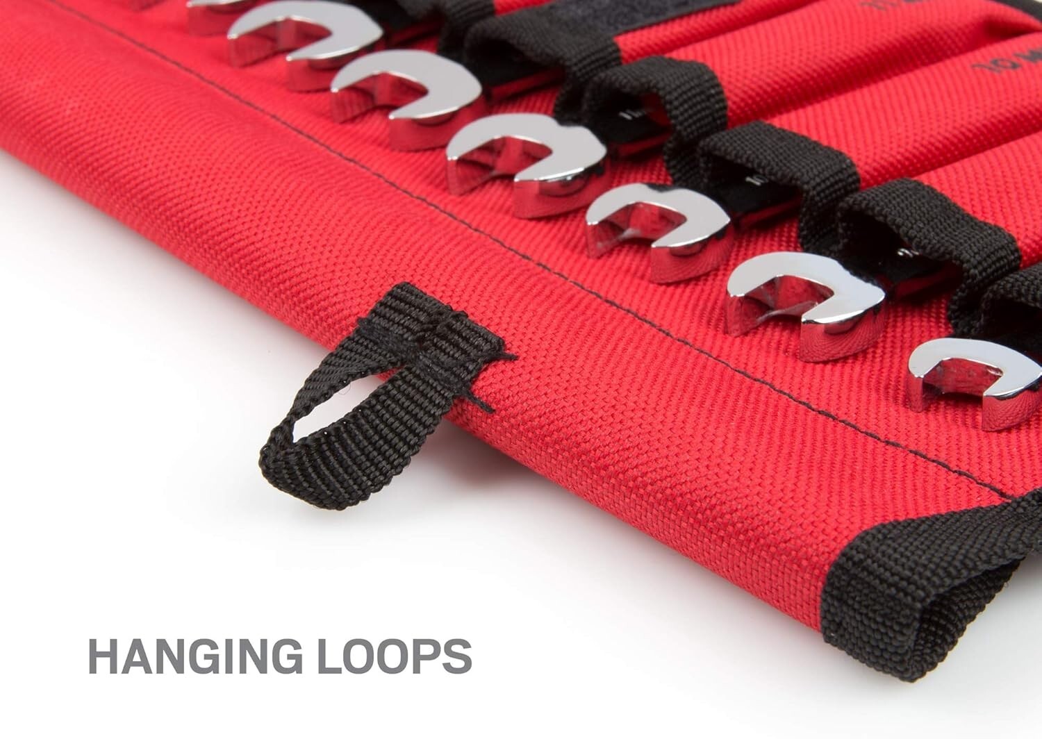 Efficient Stubby Wrench Set (8-19 mm) - 12-Piece with Roll-Up Storage Pouch