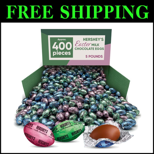 Easter Milk Chocolate Eggs in Pastel Foil - Perfect for Parties, 400 Chocolates