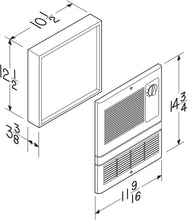 Load image into Gallery viewer, UL Certified 1500W Wall Heater – Adjustable Thermostat &amp; Elegant White Grille