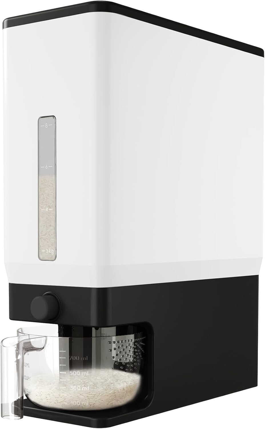 BPA-Free Grain Dispenser with Push-Button Seal - Ideal for Pantry Organization