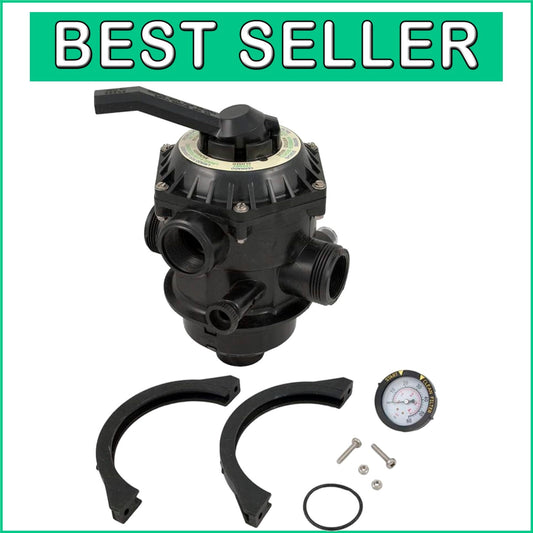 Easy Install 1-1/2-Inch Top Mount 6-Way Clamp Valve for Pool Sand Filters