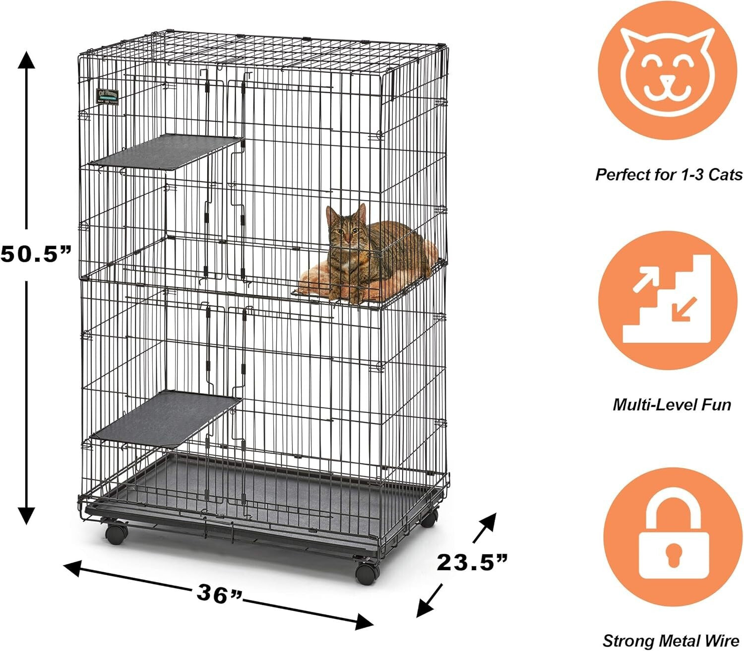 Durable Cat Playpen with Folding Design & Removable Tray - Ideal for All Sizes