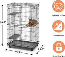 Load image into Gallery viewer, Durable Cat Playpen with Folding Design &amp; Removable Tray - Ideal for All Sizes