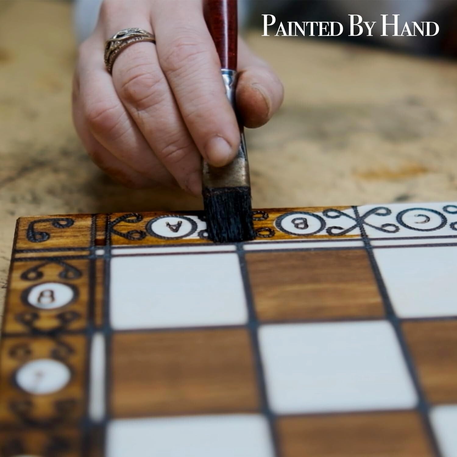 Exquisite 21-Inch Beech and Birch Wood Chess Set - Perfect Gift for Enthusiasts