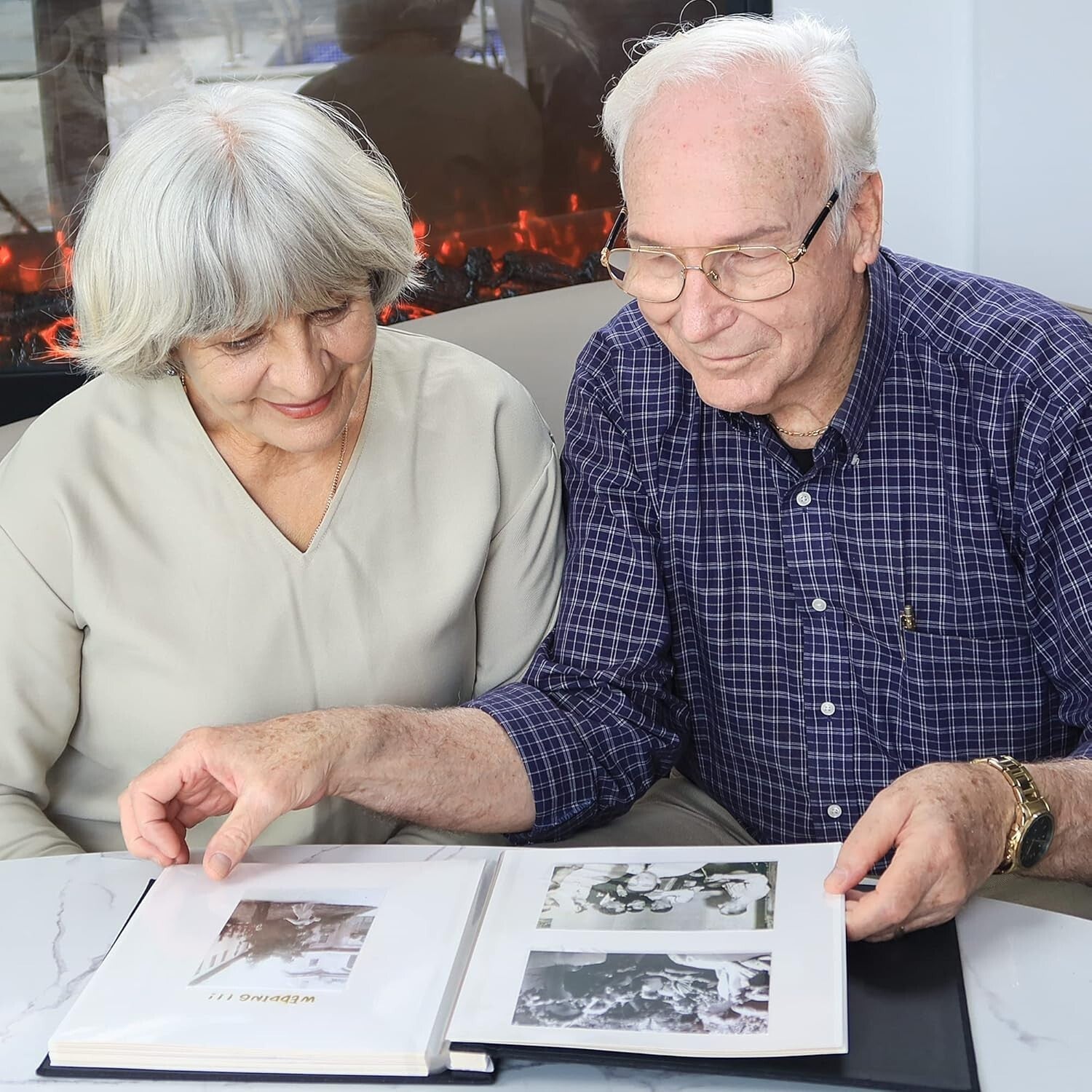 Durable Self-Adhesive Linen Photo Album - 60 Pages for Photographs and Keepsakes