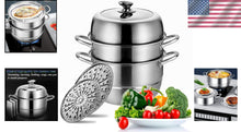 Load image into Gallery viewer, Versatile Thick-Bottomed Stainless Steel Steamer - Induction &amp; Stove Compatible