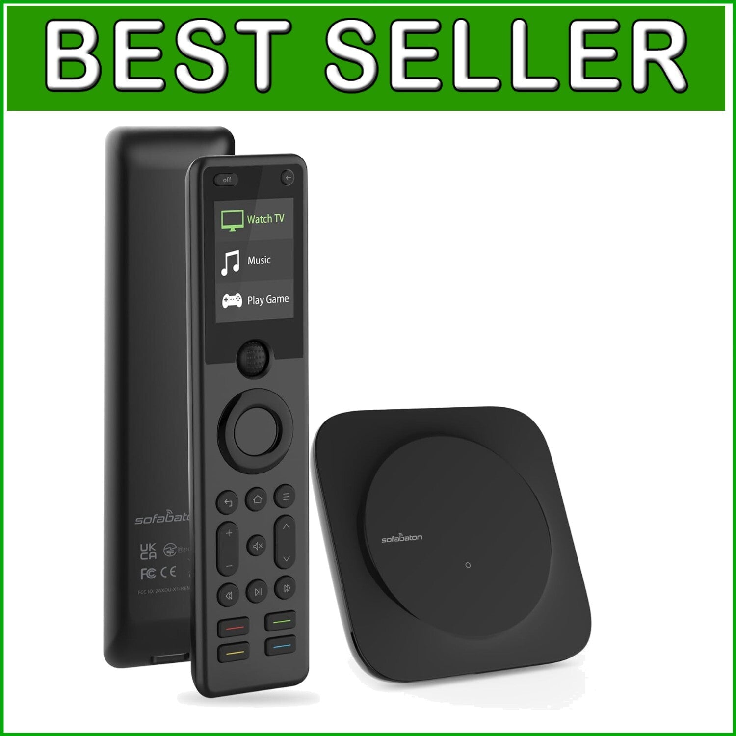 Ergonomic Smart Remote with Backlit Buttons & Hub – Ultimate Home Entertainment