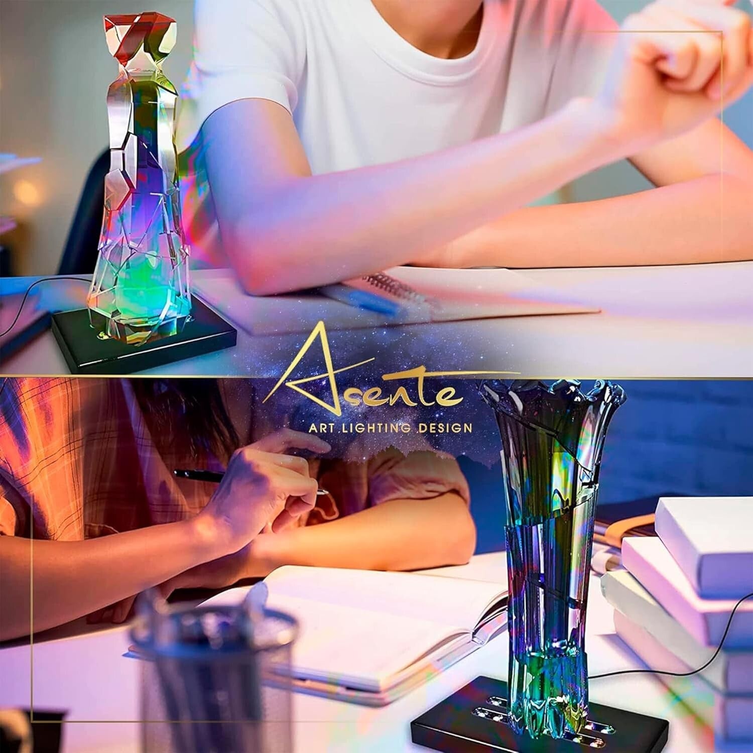 Sleek 16 LED Lighted Display Base for Showcasing Glass & Acrylic Collectibles