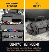 Load image into Gallery viewer, Compact Heavy-Duty Tool Roll-Up Bag with 6 Detachable Pouches - Lightweight