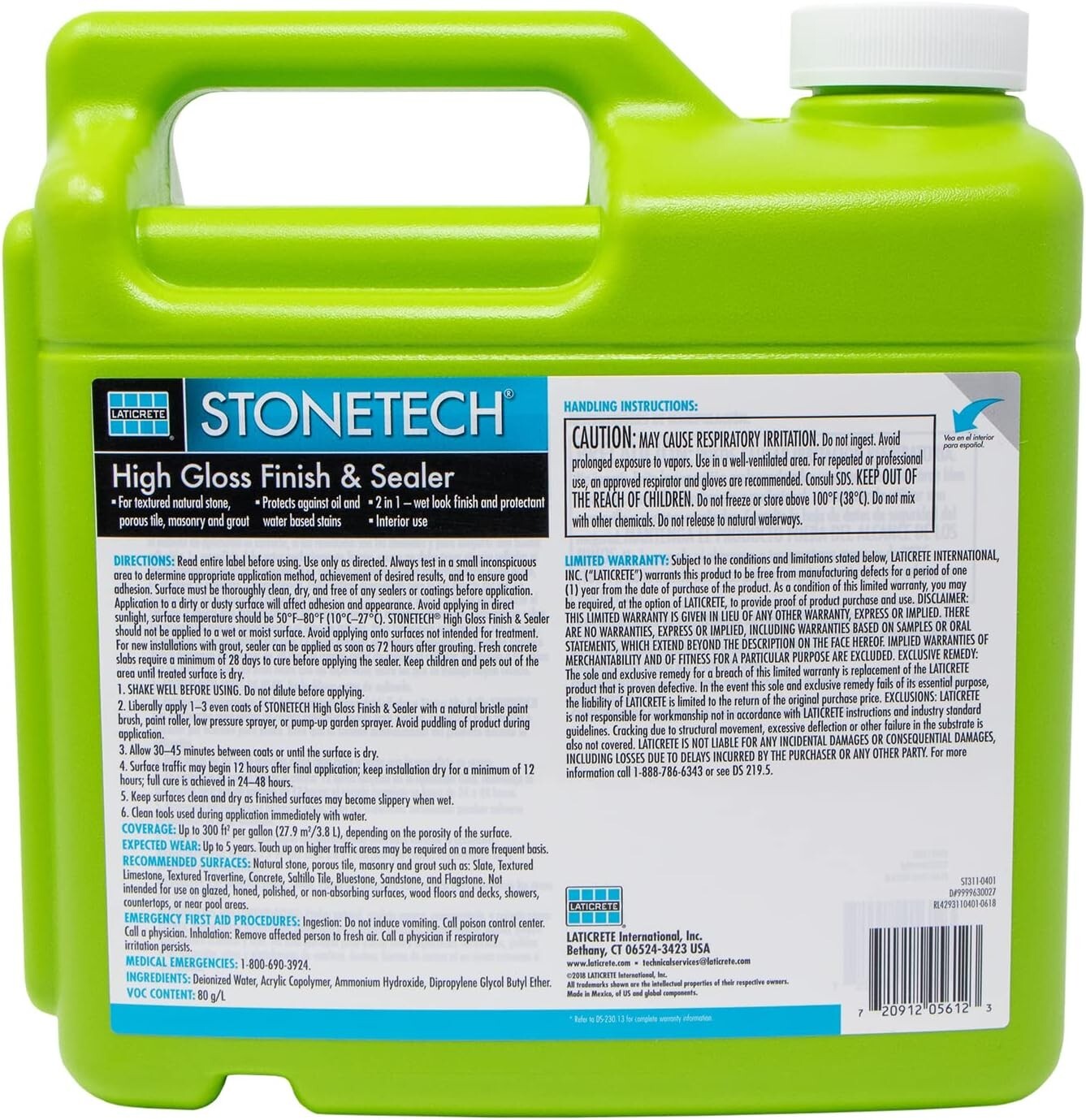 1 Gallon Silicone Water-Based High Gloss Sealer for Durable Surface Protection