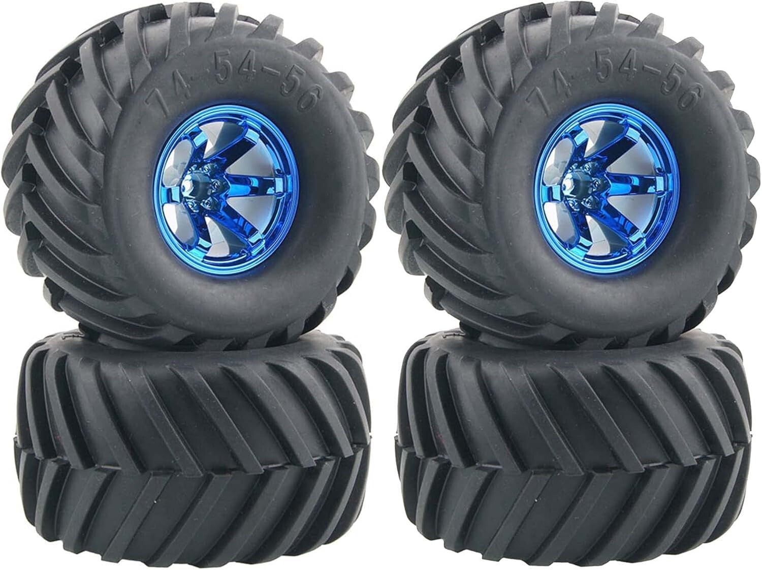 4PCS 135mm Wheel & Tire Set for 1/10 RC Monster Trucks - HPI Tamiya Kyosho