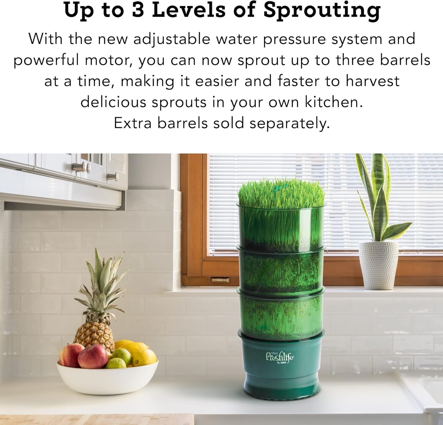 FreshLife FL-3000 Automatic Seed Sprouter - Year-Round Organic Sprouts