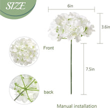 Load image into Gallery viewer, Premium 56 Pcs Silk Hydrangea Heads with Versatile Stems for Home &amp; Garden Party
