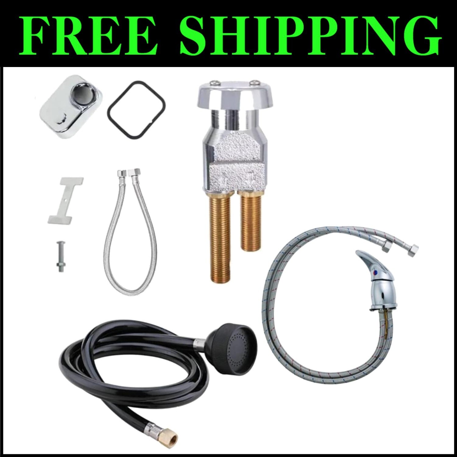 Stylish High-Arc Salon Sink Faucet with Shampoo Sprayer & Backflow Prevention