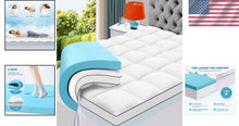 Load image into Gallery viewer, Machine Washable Twin Size Cooling Mattress Topper - Luxury Gel Foam Comfort
