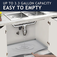 Load image into Gallery viewer, Extra Thick Non-Slip Silicone Under Sink Mat 34” x 22” - Grey Cabinet Protector