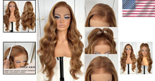 Load image into Gallery viewer, Wavy Honey Highlight 13x6 Lace Front Wig - Adjustable &amp; Breathable Design