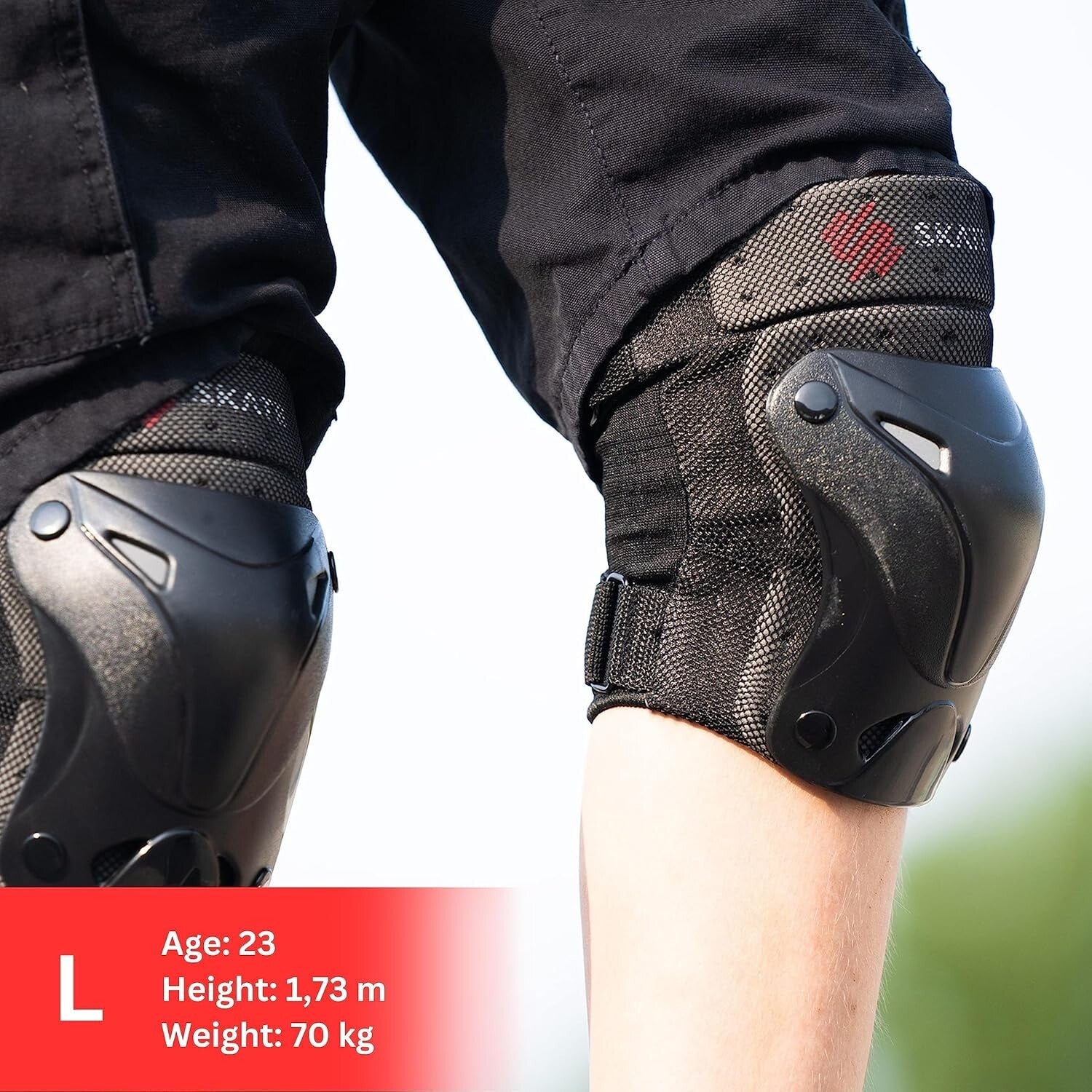 Ergonomic Knee, Elbow Pads & Wrist Guards - Breathable Protection for Skating
