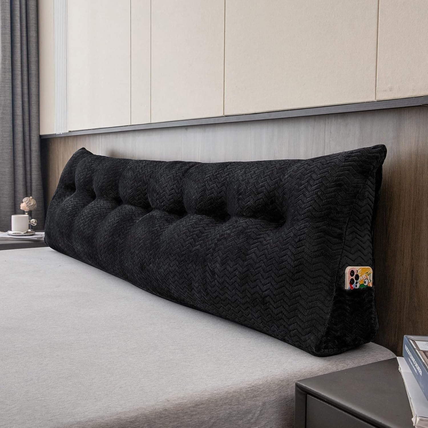 Ergonomic Large Wedge Pillow - California King Backrest for Reading & Relaxation