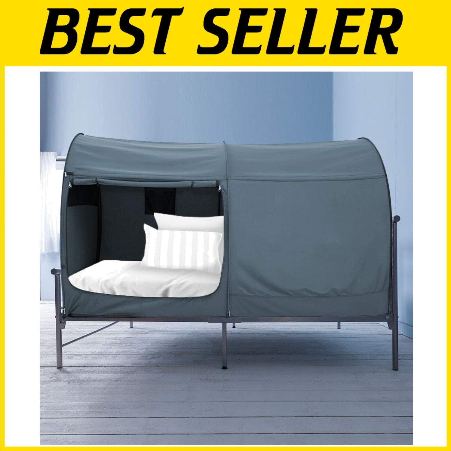 Durable Pongee Fabric Twin Bed Canopy Tent - Effortless Setup & Light Reduction