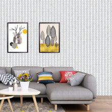 Load image into Gallery viewer, Chic Black &amp; White Removable Wallpaper with Modern Geometric Design - 72.65sq.ft