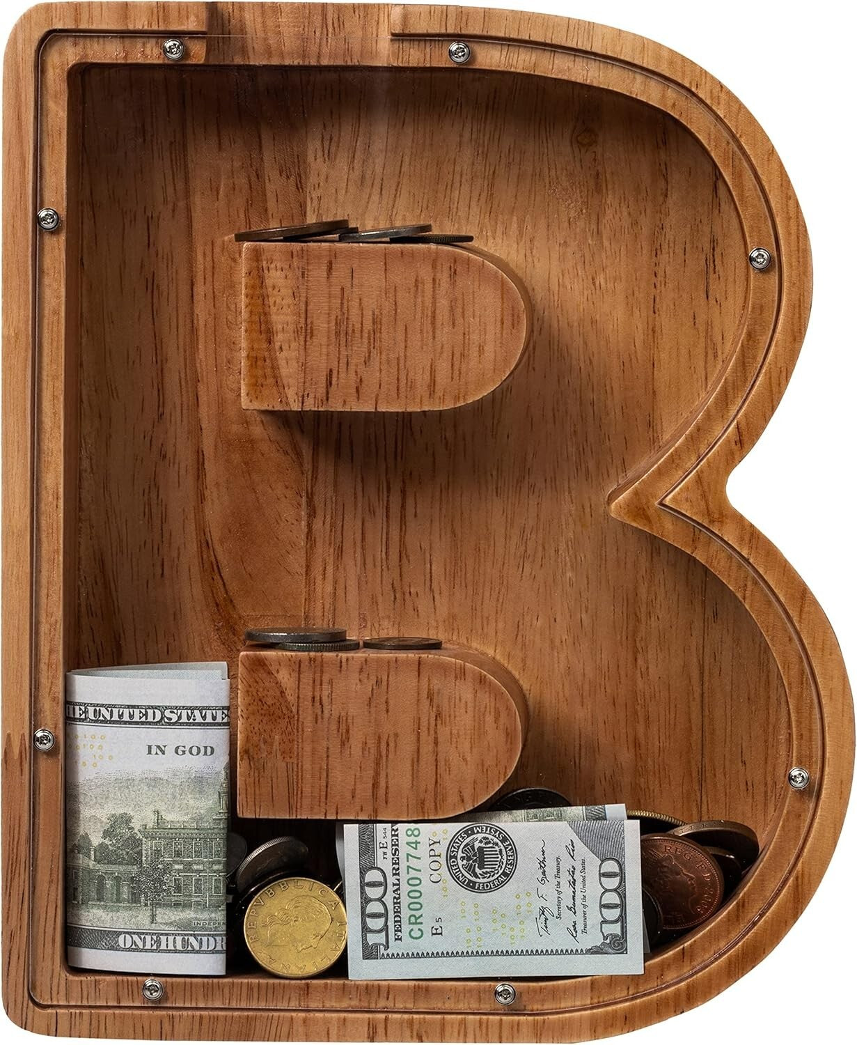 Elegant 12-Inch Kids Savings Bank - Custom Initial B Design for Boys and Girls