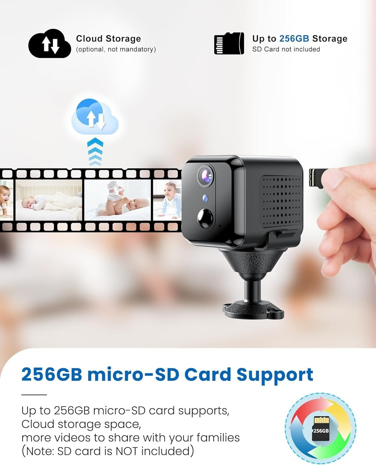 Wireless Indoor Security Camera - High-Definition, App-Controlled & Portable