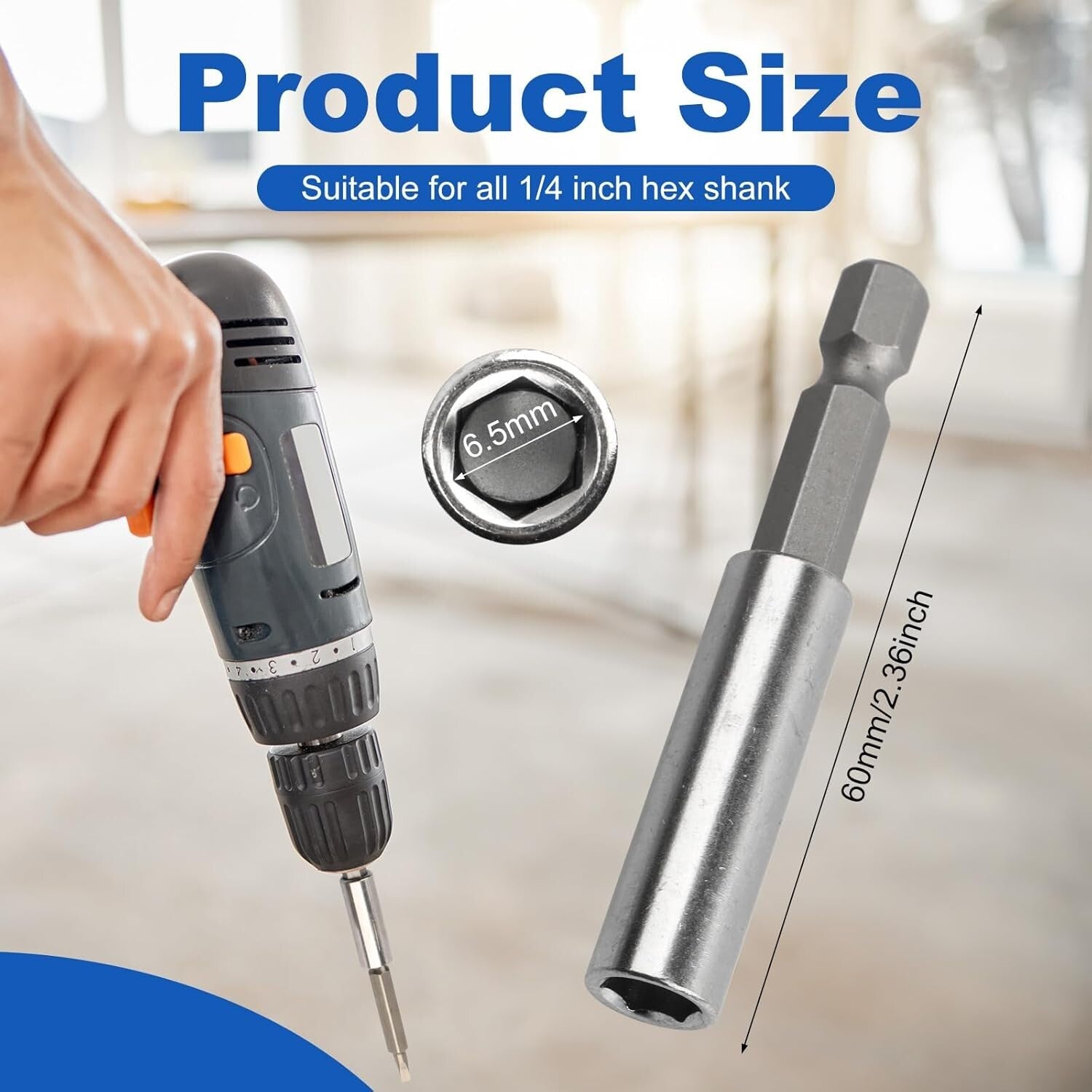 50-Pack Magnetic Extension Holders for 1/4" Hex Shank - Ultimate Tool Companion