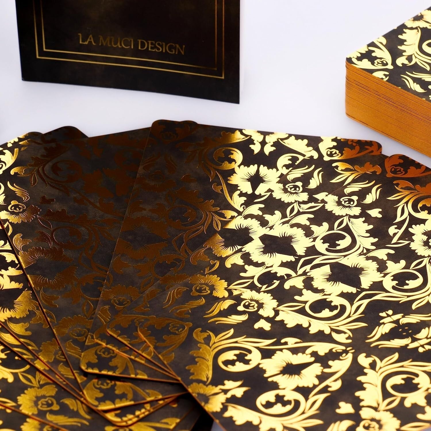 Baroque Gold Foil Tarot Deck - 78 Original Cards with Guidebook for Beginners