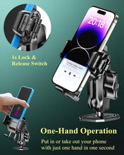 Load image into Gallery viewer, One-Hand Locking Phone Mount Holder with Vibration Absorption - 5.4-7.2'' Phones