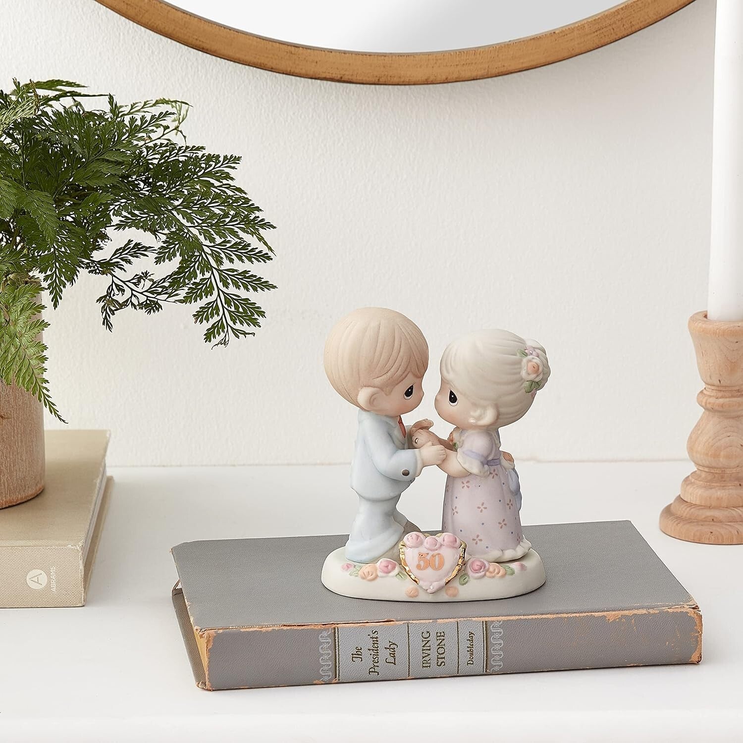 Celebrating 50 Years of Love - Elegant Bisque Porcelain Anniversary Figurine