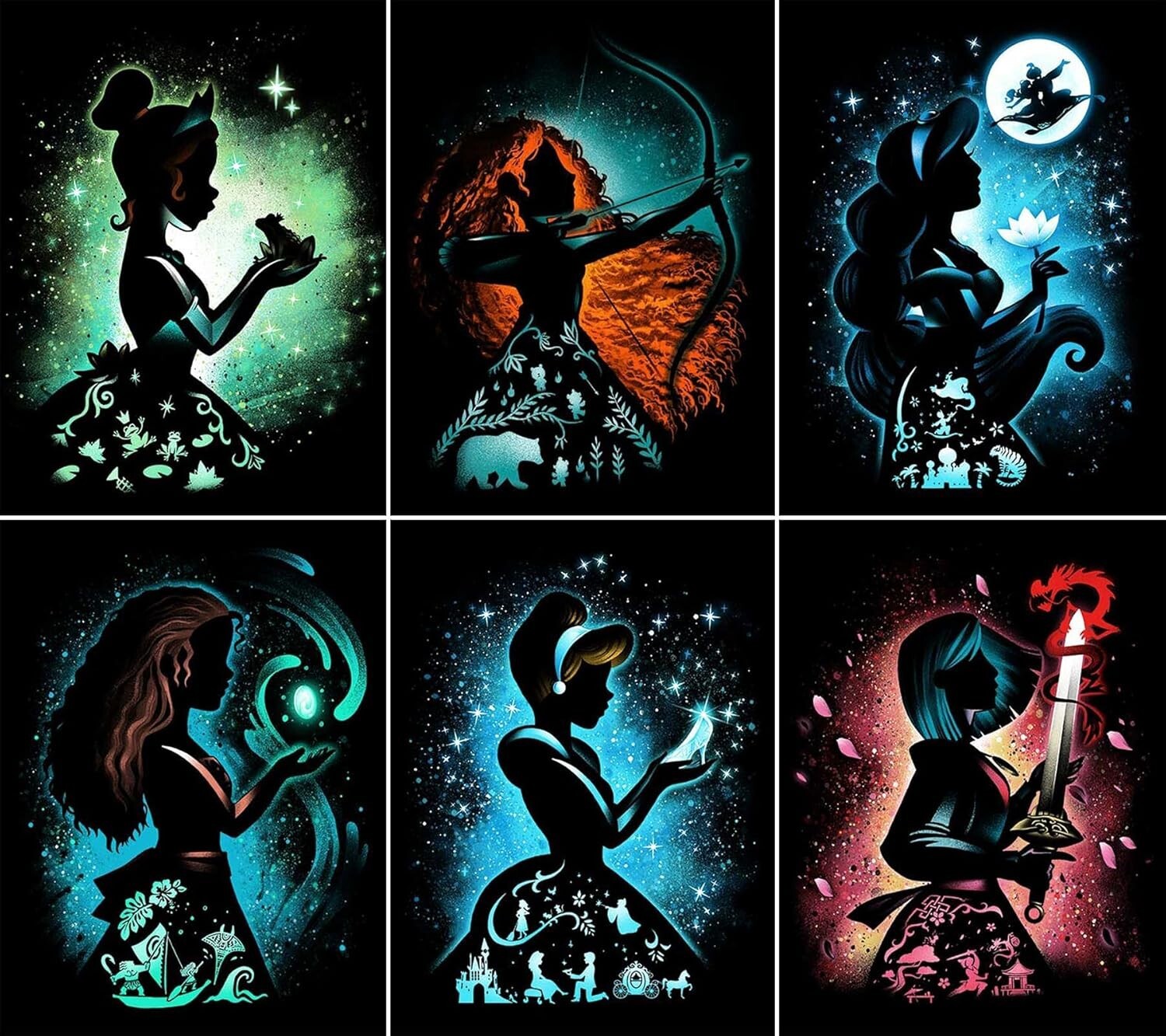 Diamond Painting with Princesses - 5D Full Drill Art Kits for Kids & Adults