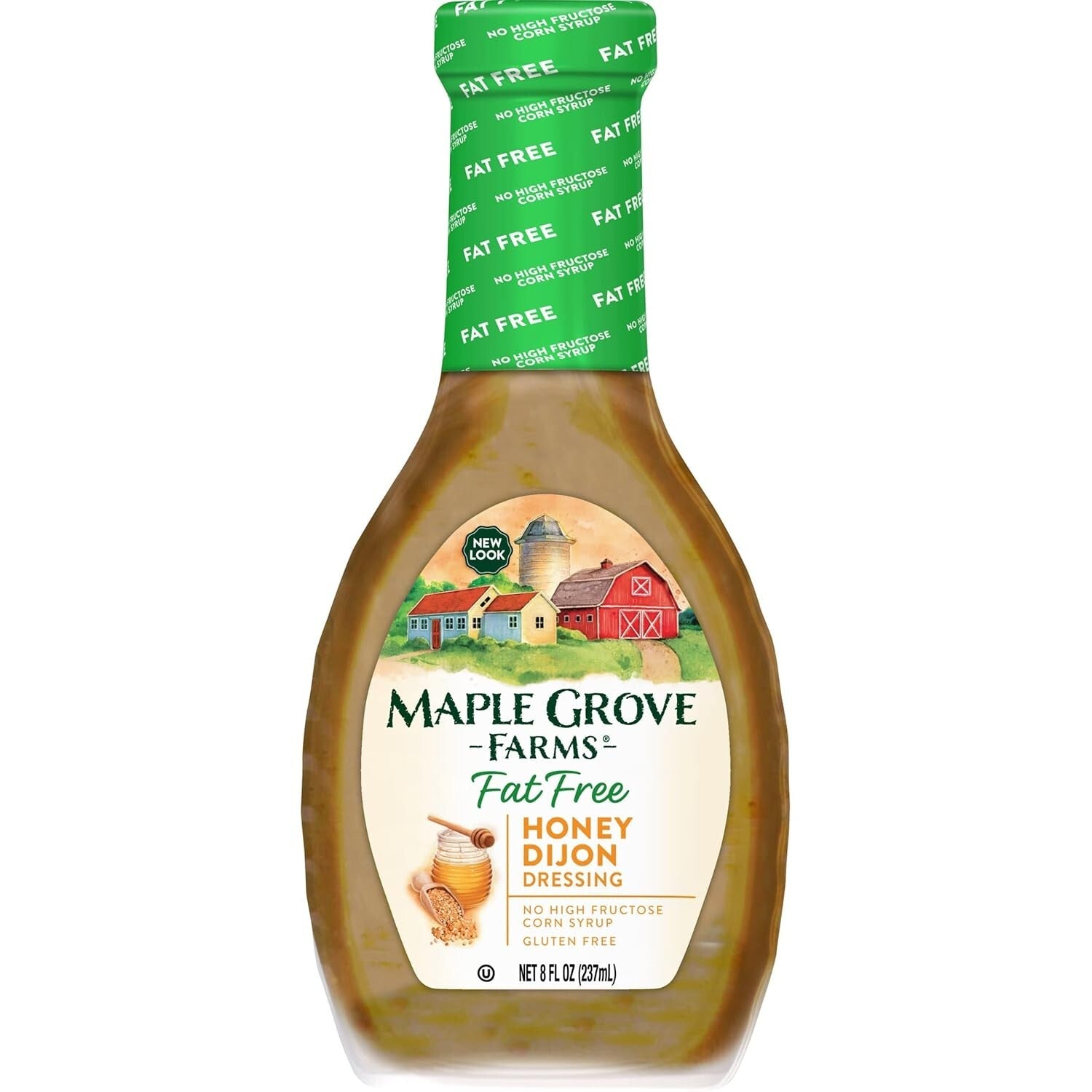 Bulk Pack of 12 Fat Free Honey Dijon Salad Dressing - 8 Ounce Bottles