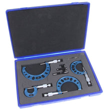Load image into Gallery viewer, 0-4" Outside Micrometer Set with Carbide Tips &amp; Ratchet Handle for Precision