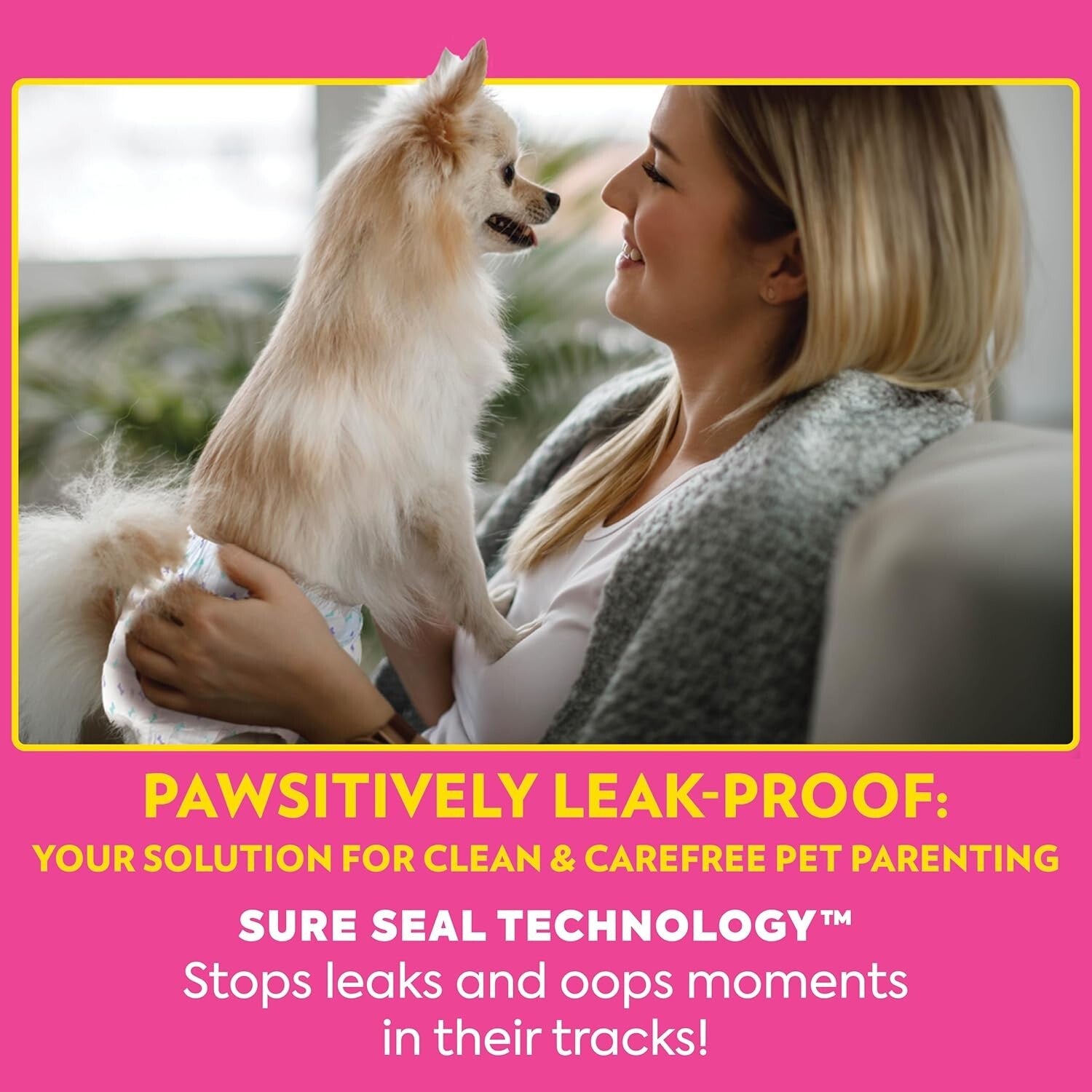 Comfort-Flex Disposable Diapers for Female Dogs, 96 Count - Leak-Proof & Fresh