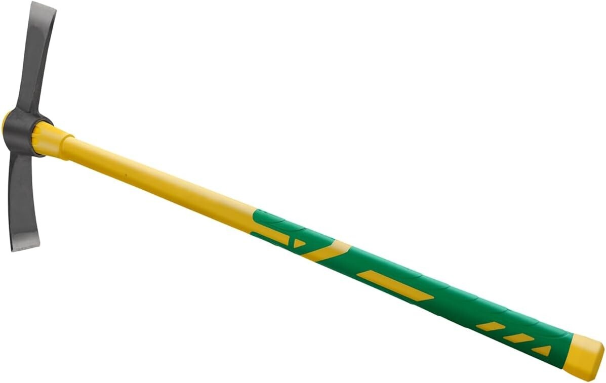 36" Ergonomic Heavy-Duty Garden Mattock with Forged Steel for Efficient Digging