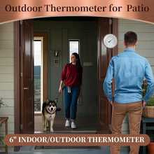 Load image into Gallery viewer, Weather-Resistant 6-Inch Brass Thermometer with Swivel Bracket for Easy Reading