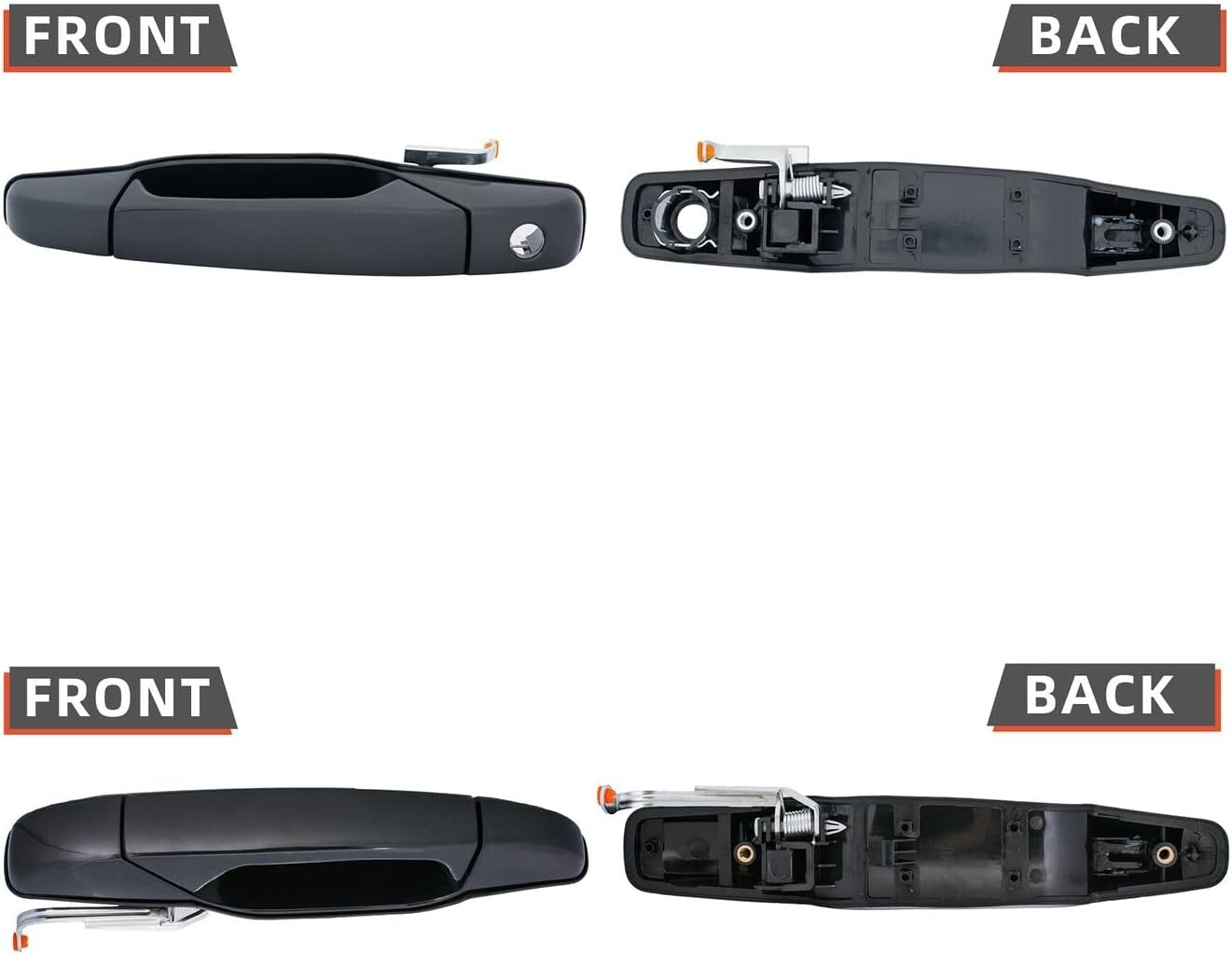 Durable Black Door Handles Compatible with 07-14 Chevrolet & GMC Models