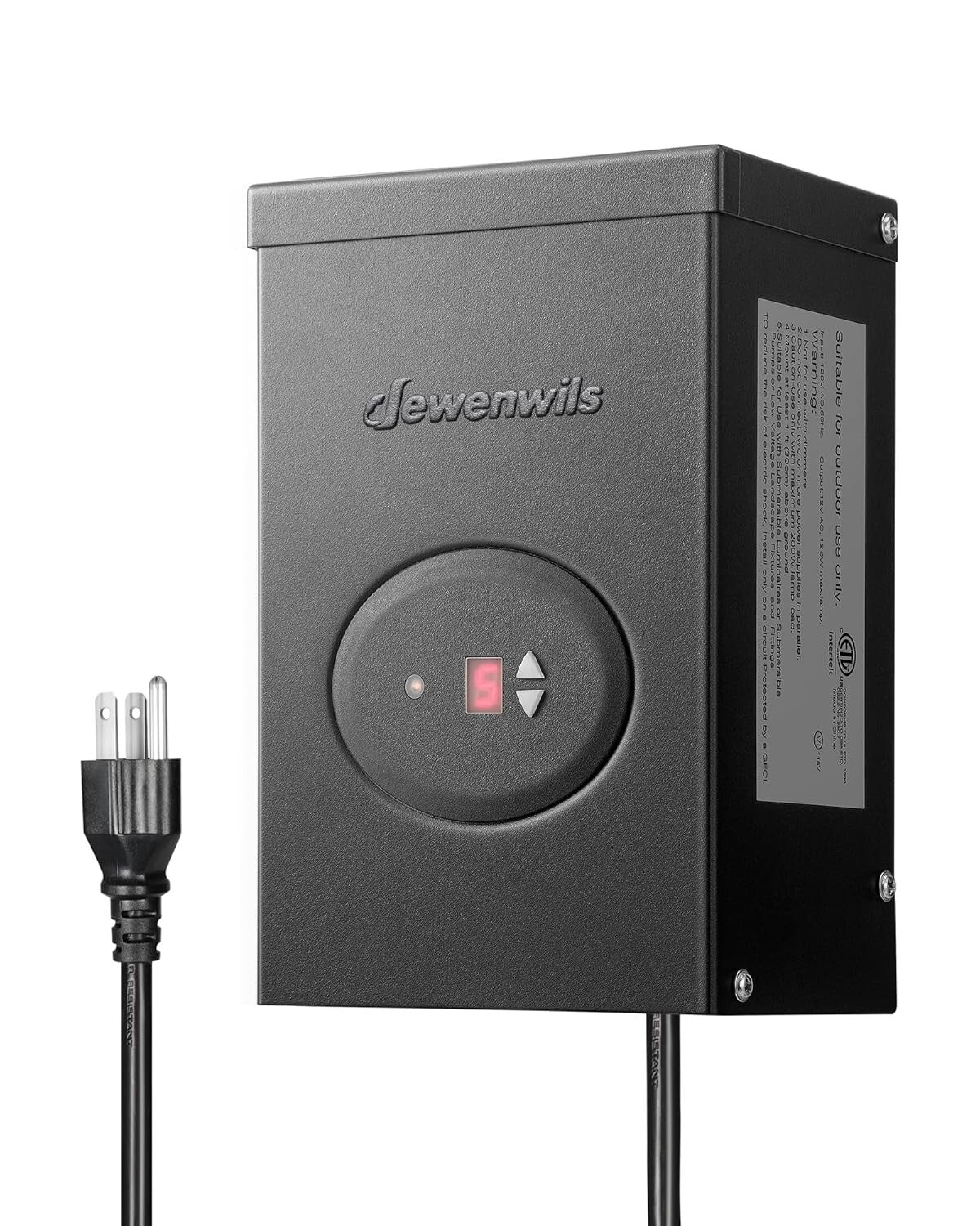 120W Weatherproof Landscape Transformer with Timer and Built-in Photocell Sensor